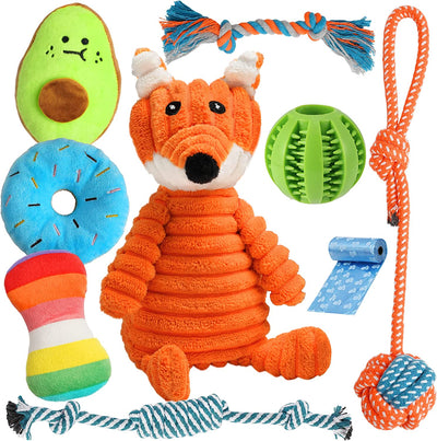 Luxury Puppy Toys for Teething Small Dogs, Puppy Chew Toys with Cute Squeaky Toys